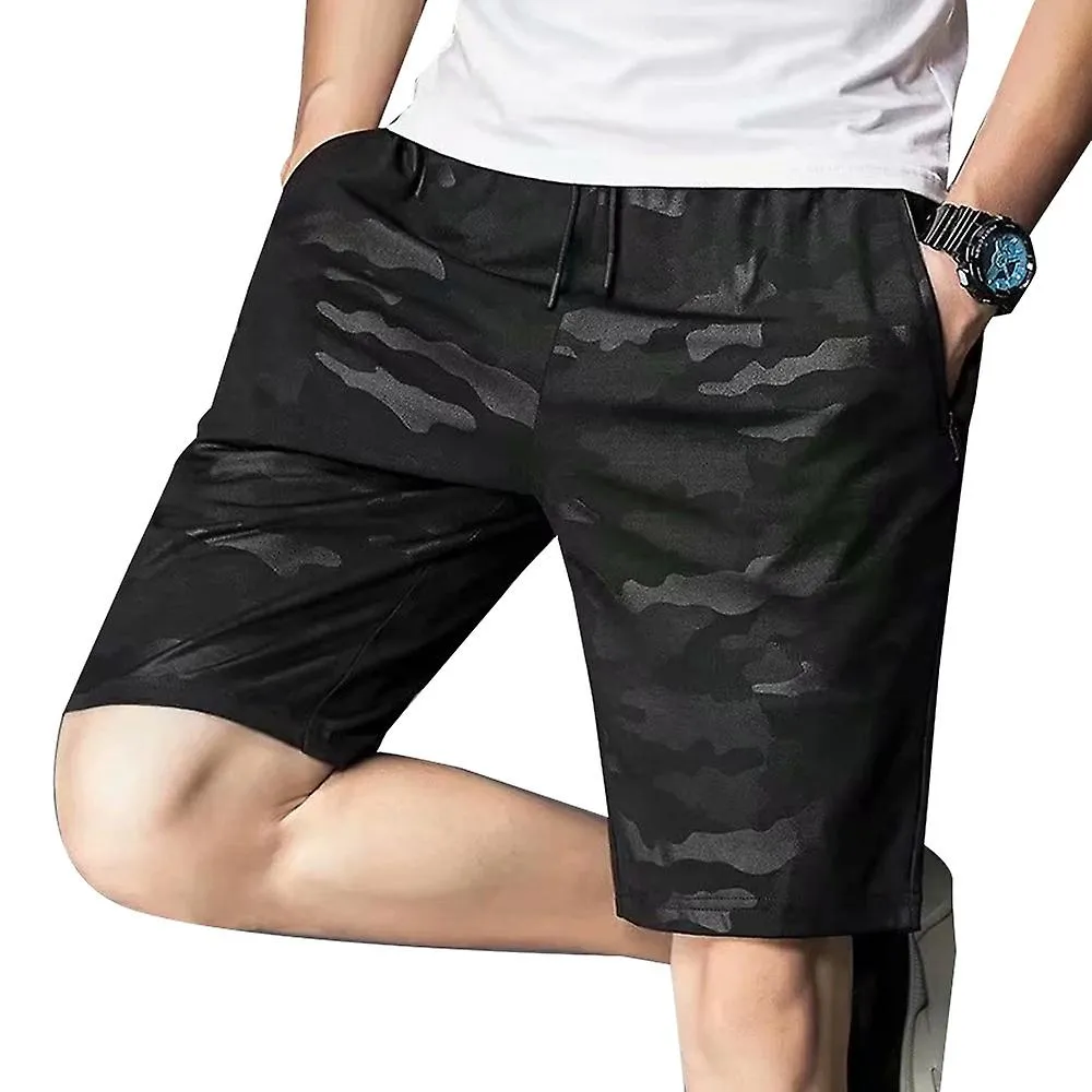 Talla grande Hombre Pantalones cortos Running Fitness Pocket Jogging Jogger Pantalones deportivos