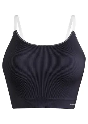 Top Feel Comfort sin costuras Negro-blanco lana