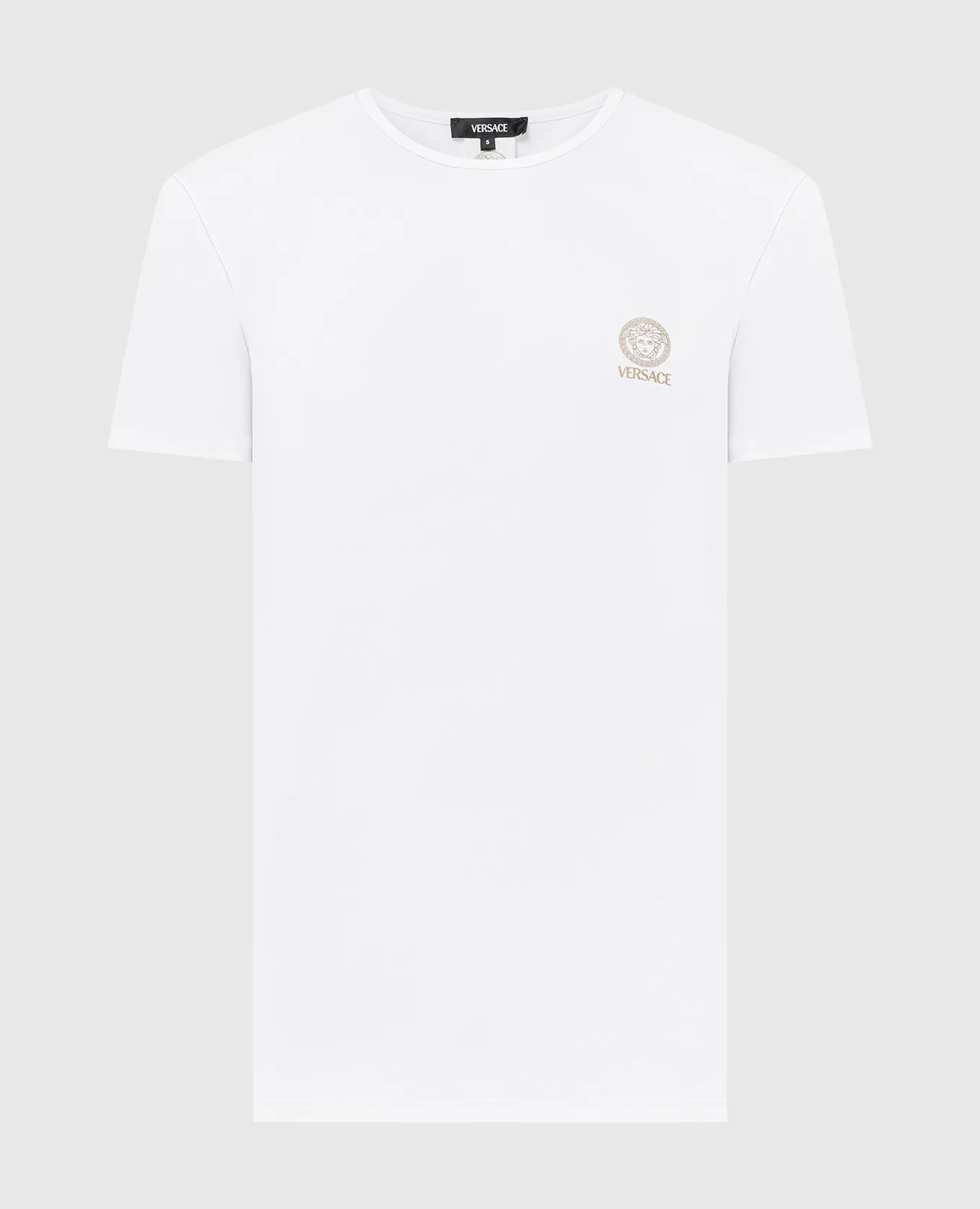 Versace White t-shirt with Medusa brand logo print