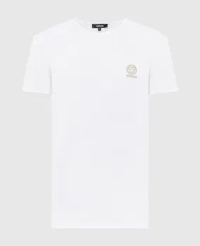 Versace White t-shirt with Medusa brand logo print