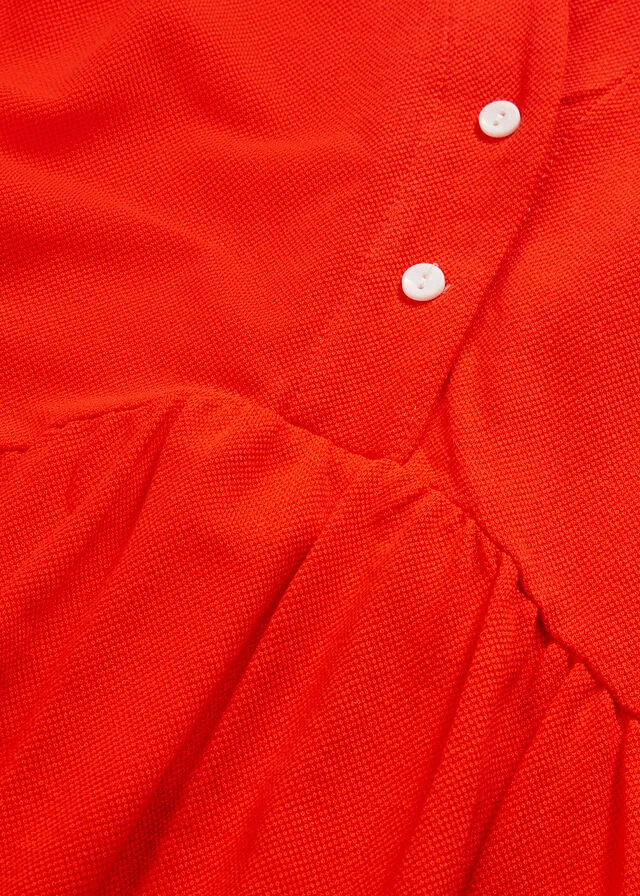 Vestido de algodón naranja sangre