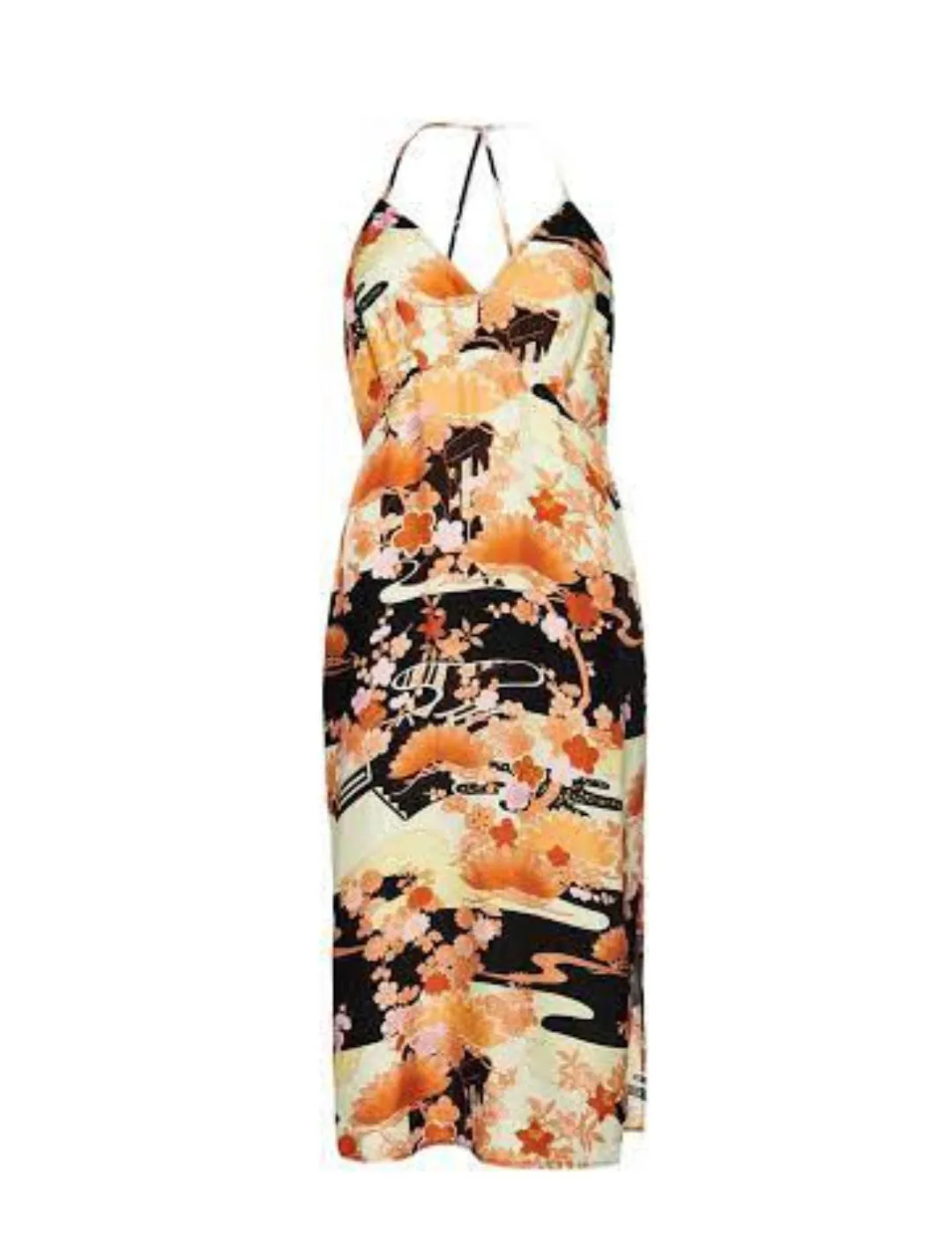 Vestido Superdry midi halter de flores de mujer