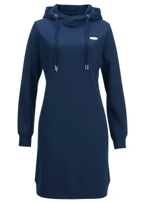 Vestido tipo sudadera con capucha Azul oscuro