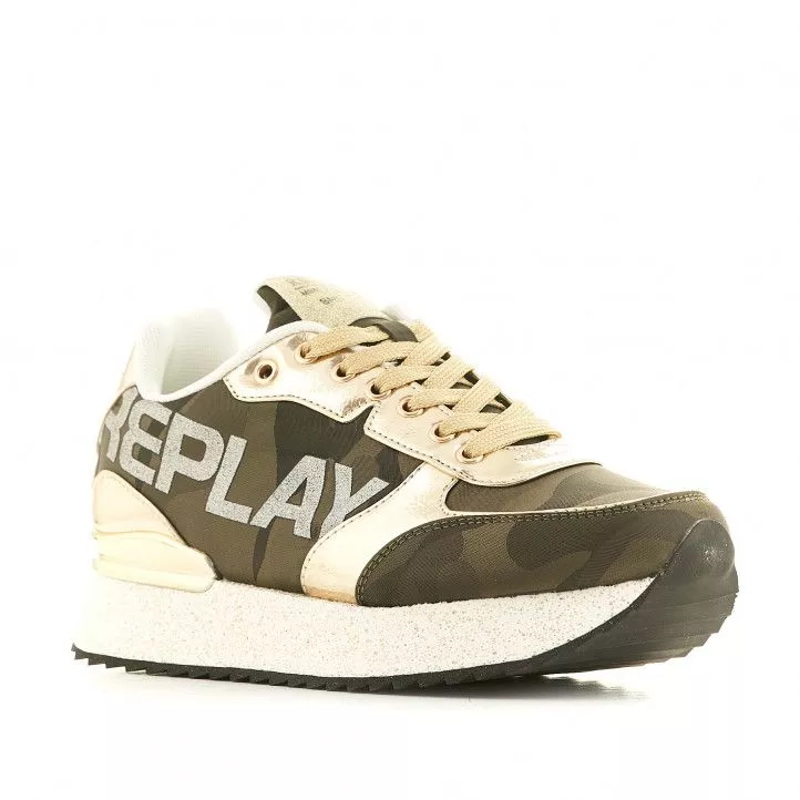 Zapatillas deportivas Replay verdes militares