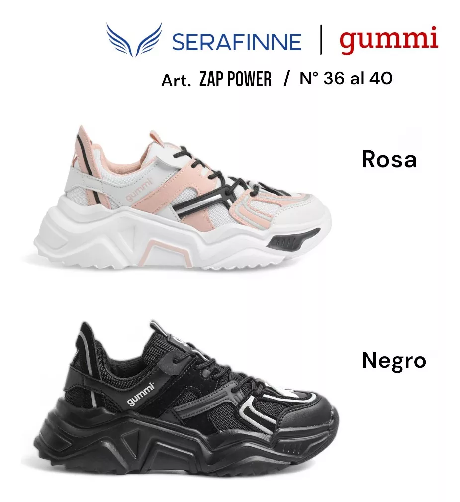 Zapatillas Mujer Sneakers Plataforma Urbana Gummi Zap Power