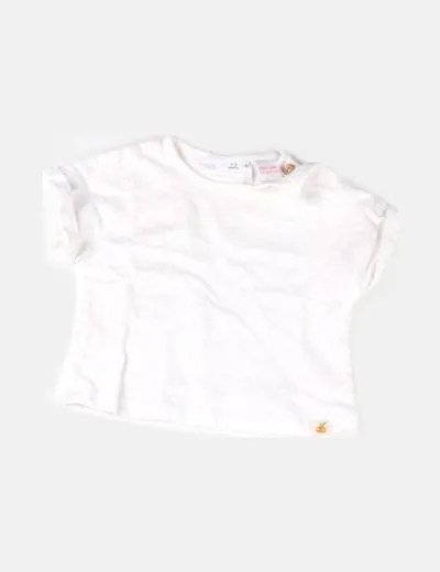 Zara Camiseta básica blanca