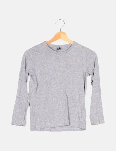 Zara Camiseta gris básica