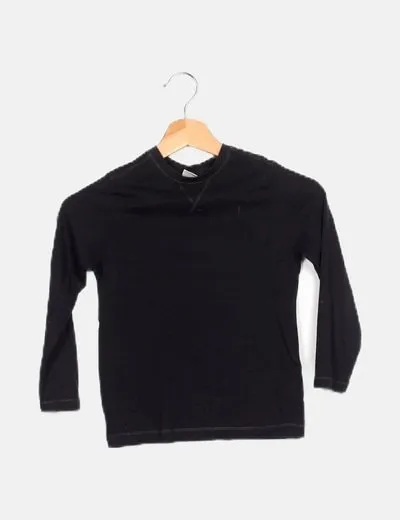 Zara Camiseta negra básica