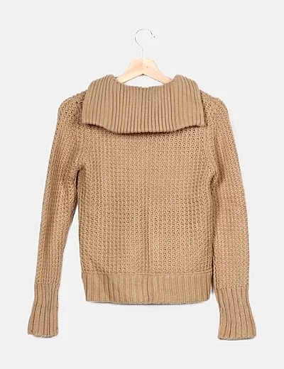 Zara Chaqueta de punto beige