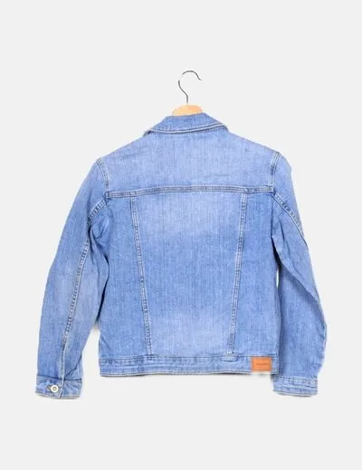 Zara Chaqueta vaquera azul básica