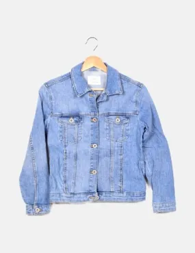 Zara Chaqueta vaquera azul básica